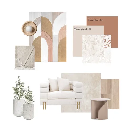 Blush & Natural Living Room Interior Design Mood Board by creationhomes on Style Sourcebook