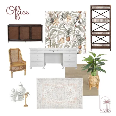 Tropical Hamptons Study Interior Design Mood Board by Manea Interior Design & Styling on Style Sourcebook