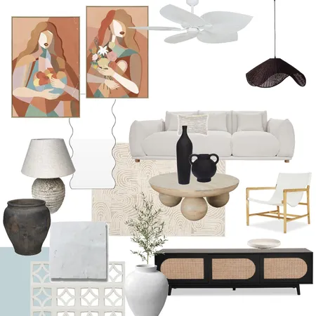 Modern Mediterranean Living Room Interior Design Mood Board by Sunday Haus Studio on Style Sourcebook