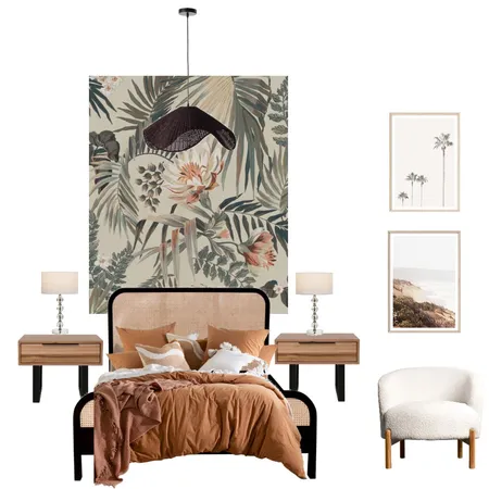 Boho Style Bed Room Interior Design Mood Board by Linlin Interiors on Style Sourcebook