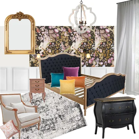 Chambre inspiration baroque 2 Interior Design Mood Board by Le Flamant Rouge Design d'intérieur on Style Sourcebook
