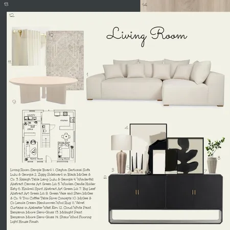 Living Room Sample Board Interior Design Mood Board by chercassady on Style Sourcebook