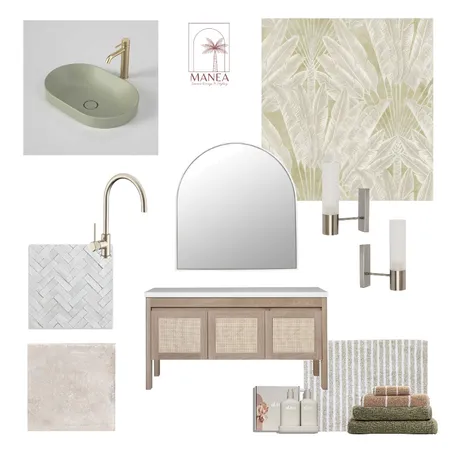 Casper Ensuite Interior Design Mood Board by Manea Interior Design & Styling