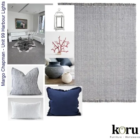 Margo - Unit 99 Harbour Lights - Lounge - Version 2 Interior Design Mood Board by bronteskaines on Style Sourcebook