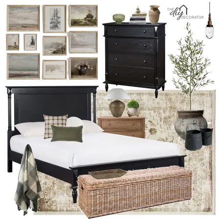Farmhouse bedroom Interior Design Mood Board by Thediydecorator on Style Sourcebook
