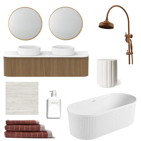 Rust Bathroom Interior Design Mood Board by Style Sourcebook on Style Sourcebook