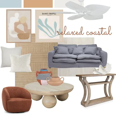 Relaxed Coastal Living Room Interior Design Mood Board by Sunday Haus Studio on Style Sourcebook