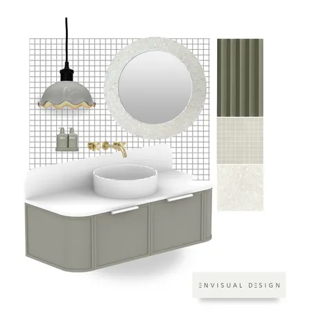 Green Elegance Interior Design Mood Board by envisual design