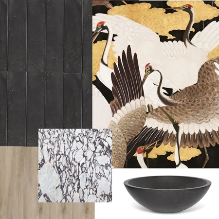 fun black bathroom Interior Design Mood Board by ameliarogers on Style Sourcebook