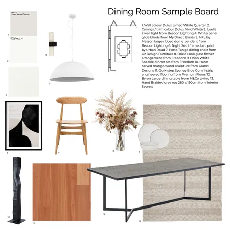 Dining Room Sample Board Interior Design Mood Board by Design Mix on Style Sourcebook