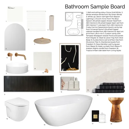 Bathroom Sample Board Interior Design Mood Board by Simpli Design on Style Sourcebook