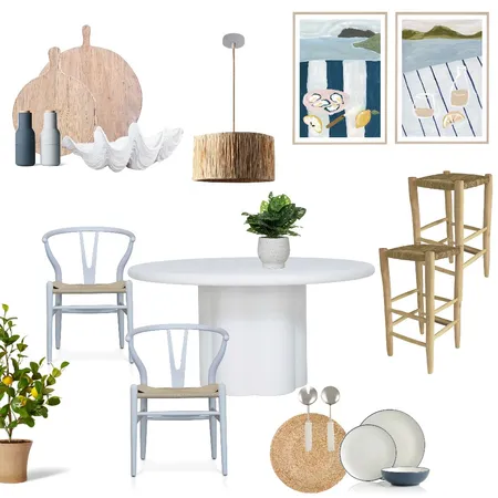 Coastal Dining Interior Design Mood Board by Manea Interior Design & Styling on Style Sourcebook
