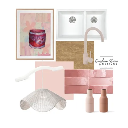 A Jamming Pink Kitchen Interior Design Mood Board by Mills on Style Sourcebook