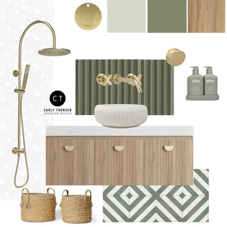 Spring Bathroom Interior Design Mood Board by Carly Thorsen Interior Design on Style Sourcebook