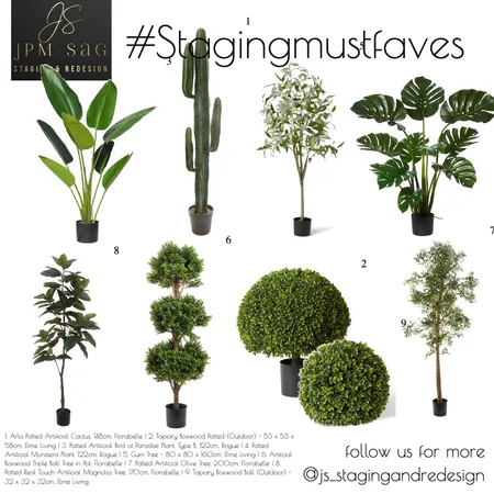 Stagingmustfaves : Artificial Plants Interior Design Mood Board by JPM+SAG Staging and Redesign on Style Sourcebook