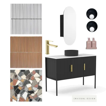 Powder room - crazy tile Interior Design Mood Board by envisual design