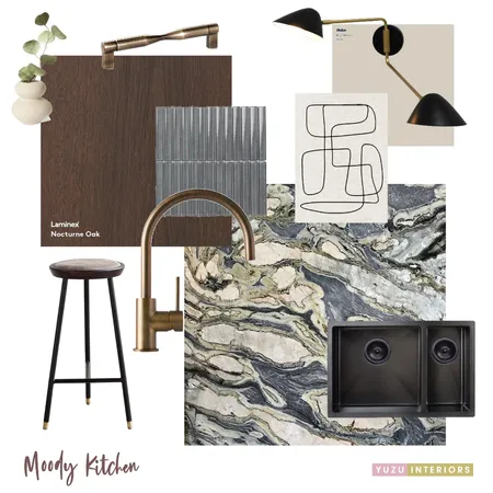 Moody Kitchen Interior Design Mood Board by Yuzu Interiors on Style Sourcebook