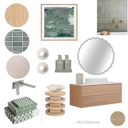 Main Bathroom - Banks St Project Interior Design Mood Board by Sage & Cove Interiors on Style Sourcebook