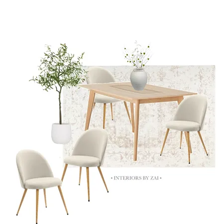 Neutral Dining Interior Design Mood Board by Interiors By Zai on Style Sourcebook