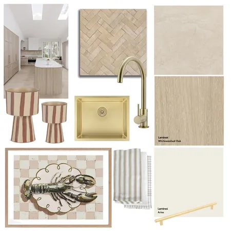 Tonal Coastal Kitchen Interior Design Mood Board by Ecasey