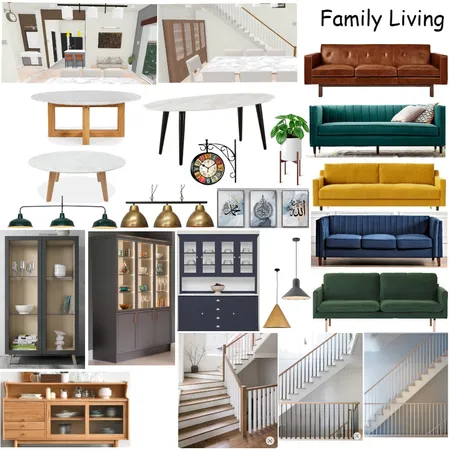 Family & Dining Room Interior Design Mood Board by shaheen on Style Sourcebook
