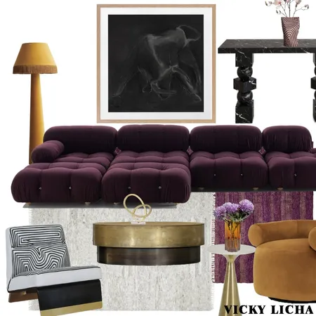 black Interior Design Mood Board by VICKYLICHA on Style Sourcebook
