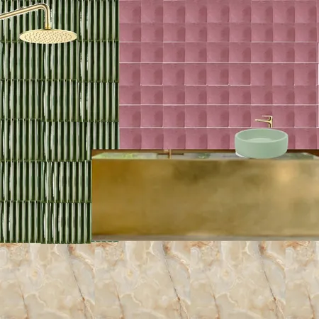 Bath - Green Pink Honey Interior Design Mood Board by dl2407 on Style Sourcebook