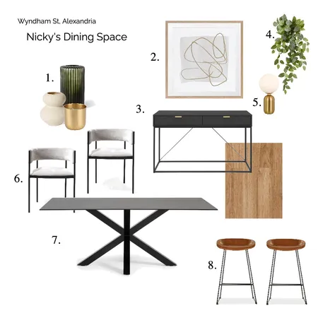 Nicky's Dining Room Interior Design Mood Board by carliemccullough on Style Sourcebook
