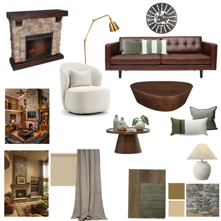 Rustic Living Room Interior Design Mood Board by DN on Style Sourcebook
