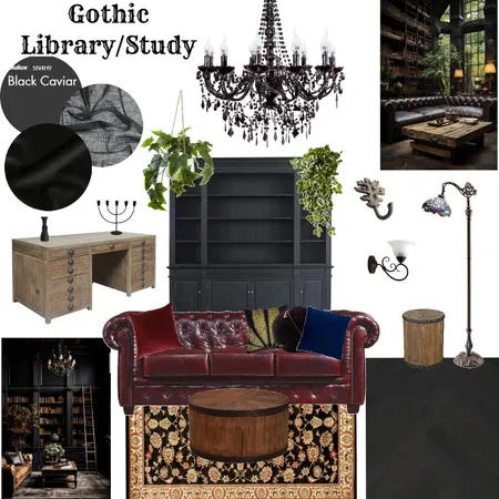 Gothic Study/Library Interior Design Mood Board by RFKDesigns on Style Sourcebook