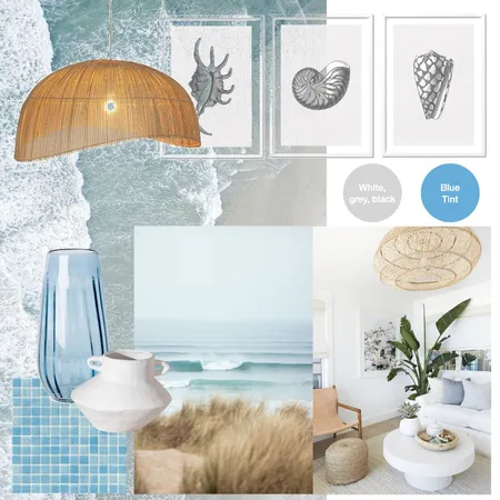 Accented Achromatic style - blue/white Interior Design Mood Board by Christine Interior Designer on Style Sourcebook