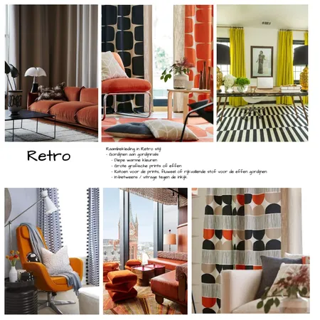 Retro Raambekleding (70's) Interior Design Mood Board by JBD Design on Style Sourcebook