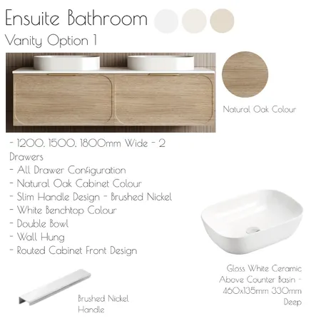 Hunter Valley - Master Ensuite Vanity Option 1 Interior Design Mood Board by Libby Malecki Designs on Style Sourcebook
