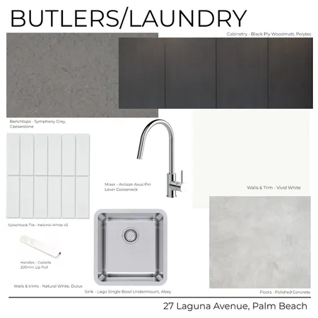 27 Laguna Avenue - Butlers/Laundry (Dark) Interior Design Mood Board by Kathle         Study     en Holland on Style Sourcebook