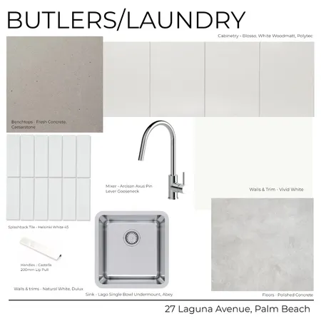 27 Laguna Avenue - Butlers/Laundry (White) Interior Design Mood Board by Kathle         Study     en Holland on Style Sourcebook