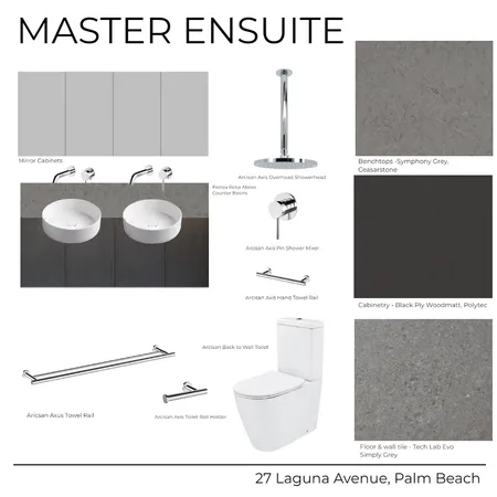 27 Laguna Avenue - Ensuite Master (Dark) Interior Design Mood Board by Kathle         Study     en Holland on Style Sourcebook