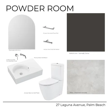 27 Laguna Avenue - Guest Powder (Dark) Interior Design Mood Board by Kathle         Study     en Holland on Style Sourcebook