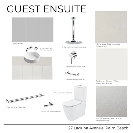 27 Laguna Avenue - Ensuite Guest (White) Interior Design Mood Board by Kathle         Study     en Holland on Style Sourcebook