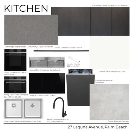 27 Laguna Avenue - Kitchen (Dark) Interior Design Mood Board by Kathle         Study     en Holland on Style Sourcebook