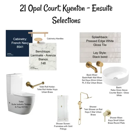 Opal Court Ensuite Interior Design Mood Board by Millie23 on Style Sourcebook