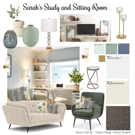 Sarah's Study Interior Design Mood Board by Ladybird on Style Sourcebook