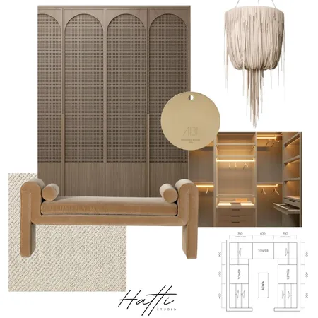 Warm Walk in Robe Interior Design Mood Board by Hatti Interiors on Style Sourcebook