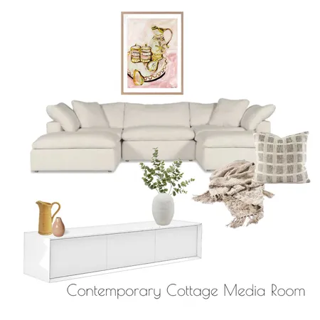 Contemporary Cottage Media Room Interior Design Mood Board by demimariedesigns on Style Sourcebook