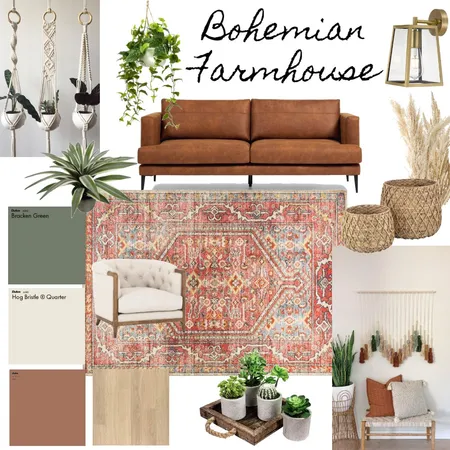 Bohemian Farmhouse Interior Design Mood Board by Skylar Bender on Style Sourcebook