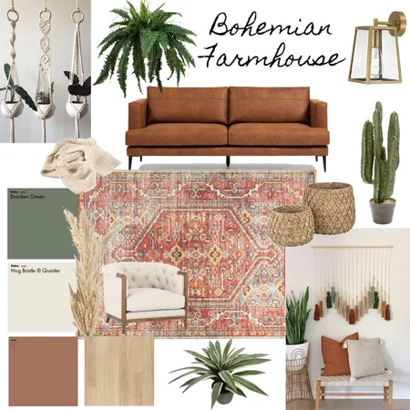 Boho Farmhouse Interior Design Mood Board by Skylar Bender on Style Sourcebook