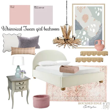 Whimsical Tween girl bedroom Interior Design Mood Board by roundededgestyle on Style Sourcebook