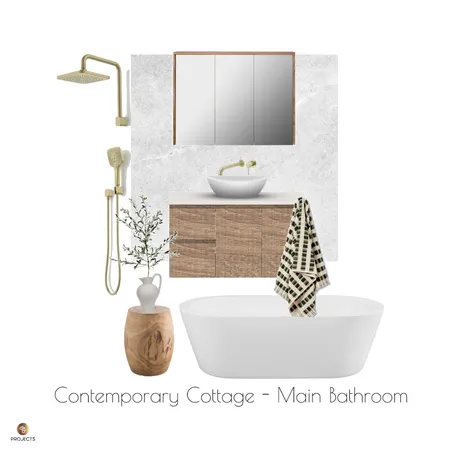 Contemporary Cottage Main Bathroom Interior Design Mood Board by demimariedesigns on Style Sourcebook