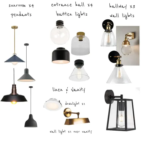 Lighting - sunroom/entrance hall/hallway Interior Design Mood Board by sally@eaglehawkangus.com.au on Style Sourcebook