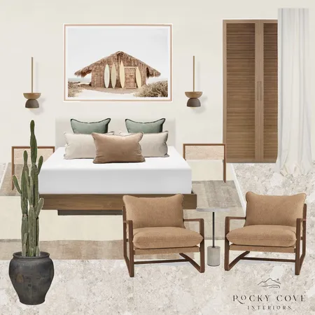 Desert Coastal Bedroom with background Interior Design Mood Board by Rocky Cove Interiors on Style Sourcebook