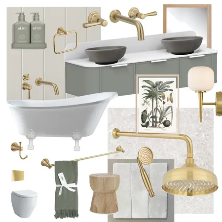 Primary Bathroom Interior Design Mood Board by K-Rae on Style Sourcebook